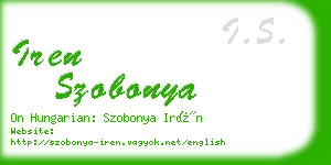 iren szobonya business card